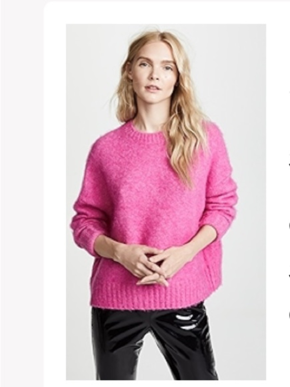SET Helmut Lang Bright Pink skirt and sweater set